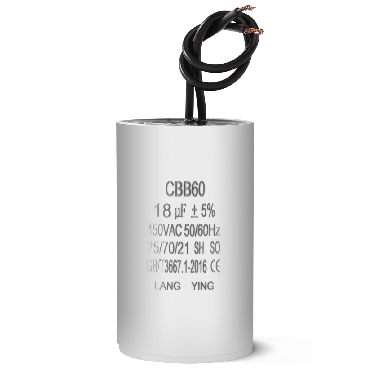 คาปาซิเตอร์ปั๊มลมออยฟรี DELTON CBB60 18 ΜF 450 VAC ขั้วเปลือย รุ่น CP-1118_0
